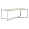 Inspire White Faux Marble Chrome Coffee Table