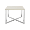 Inspire White Faux Marble Chrome Coffee Table