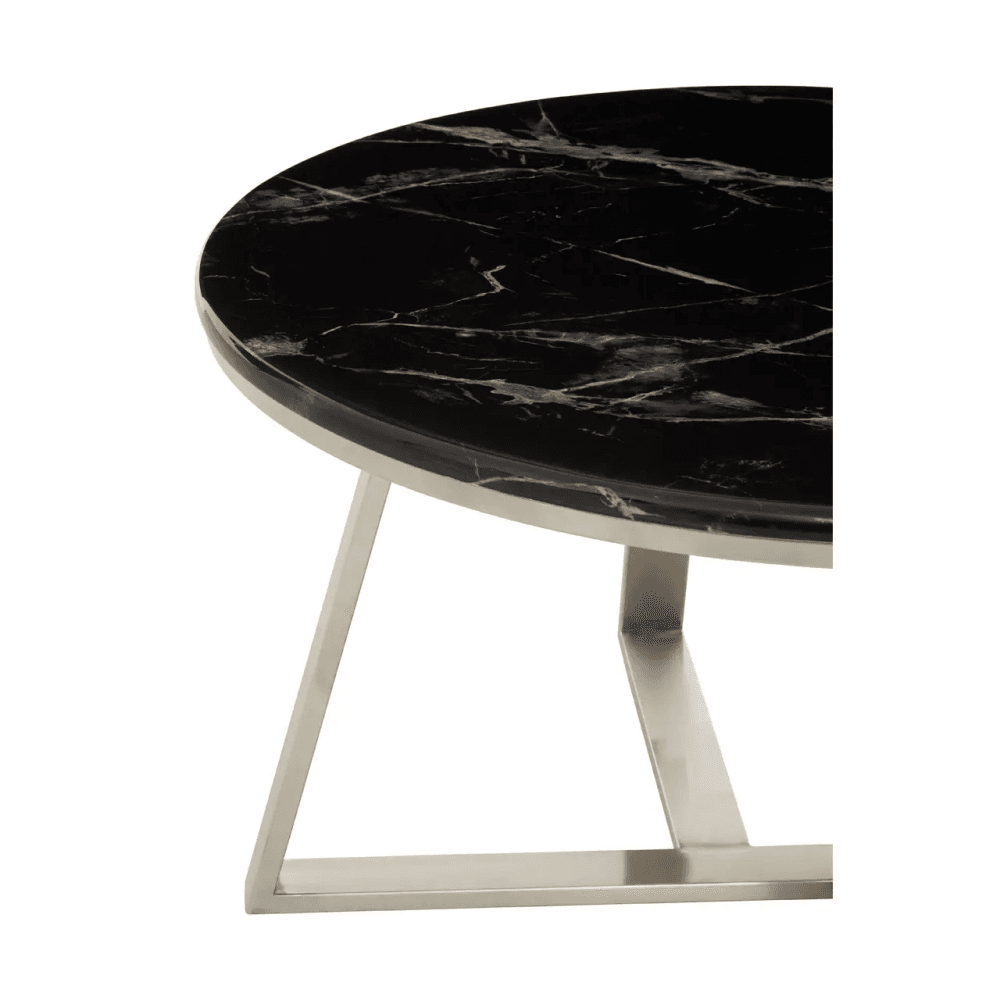 Marino Coffee Table With Black Marble Top