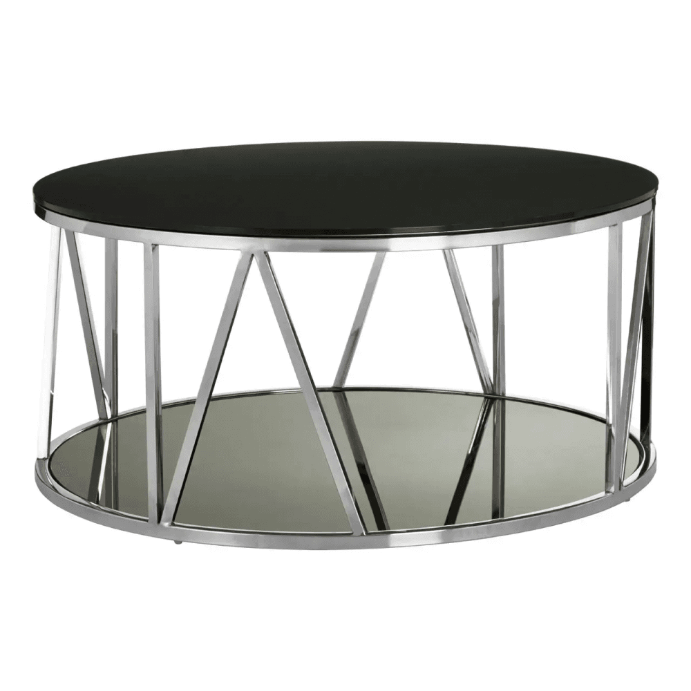 Marino Round Chrome Finish Coffee Table