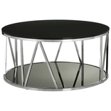 Marino Round Chrome Finish Coffee Table