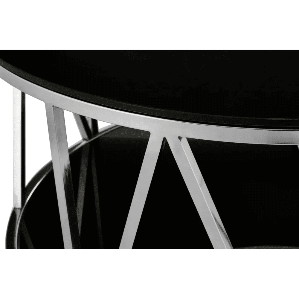 Marino Round Chrome Finish Coffee Table