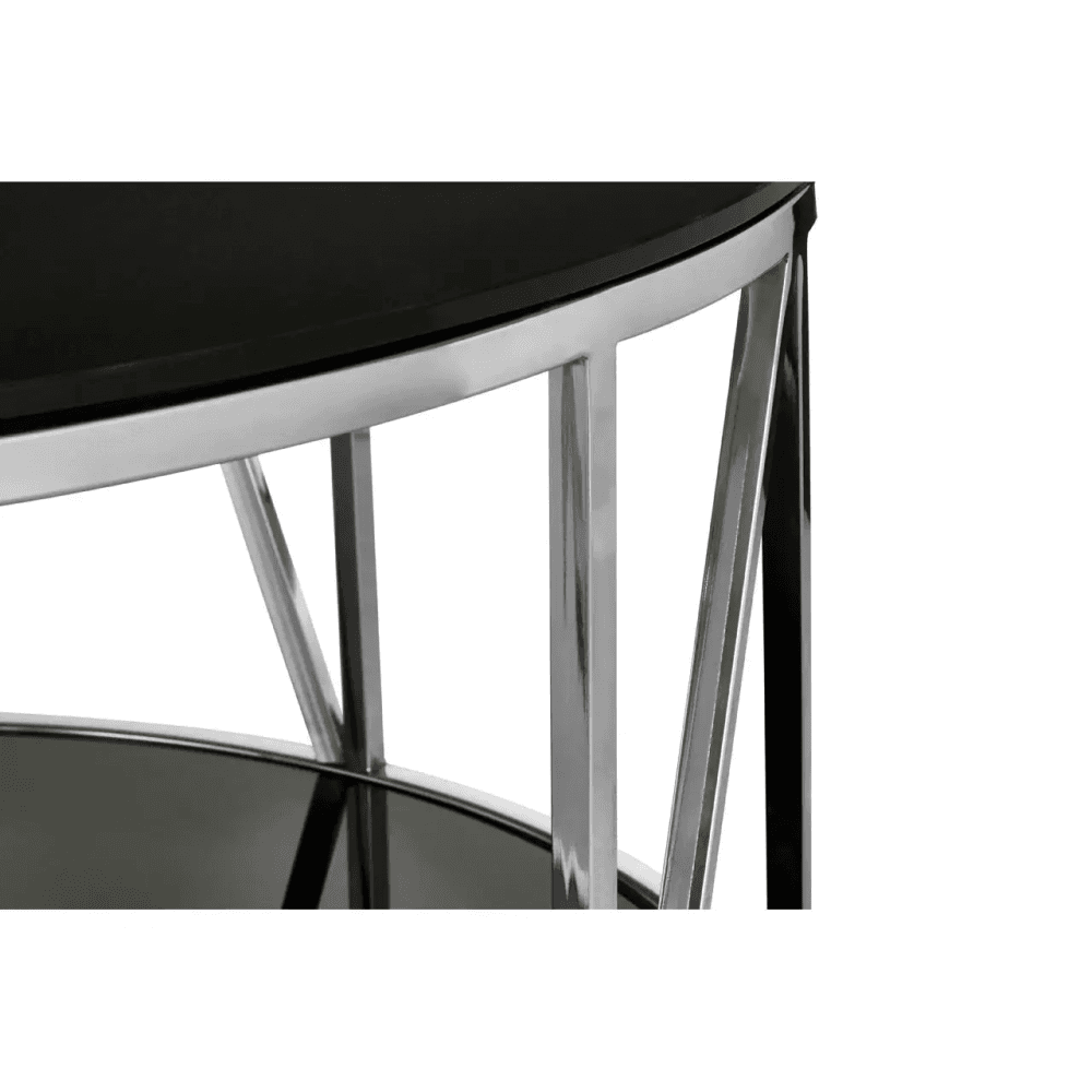 Marino Round Chrome Finish Coffee Table