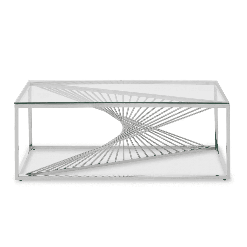 Vivara Coffee Table With Silver Finish Frame