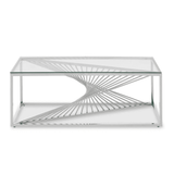 Vivara Coffee Table With Silver Finish Frame
