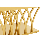 Lavello White Marble And Titan Gold Coffee Table