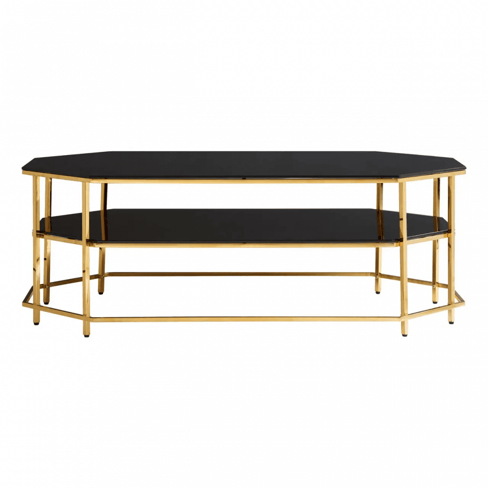 Verrazano Black Tempered Glass Coffee Table