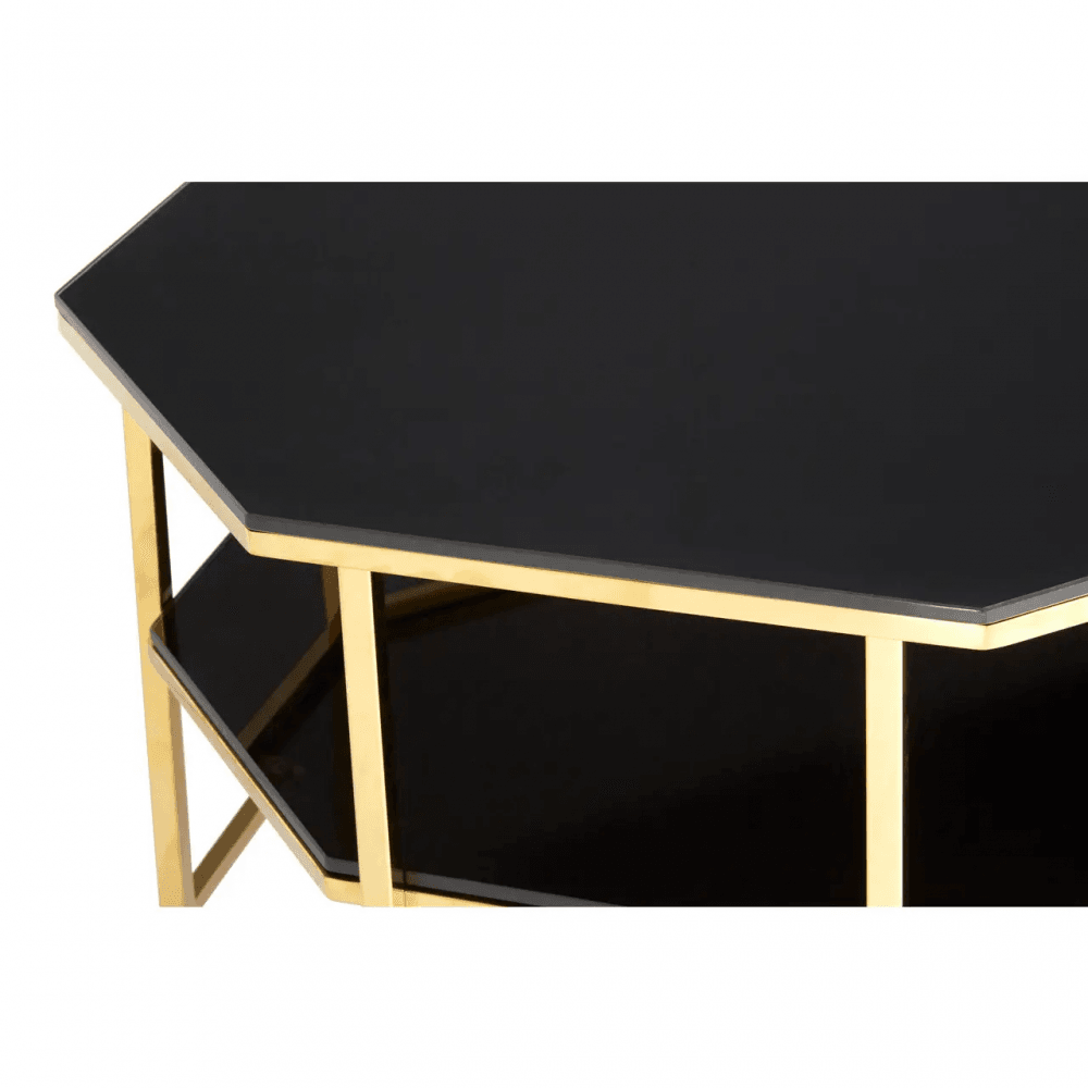 Verrazano Black Tempered Glass Coffee Table