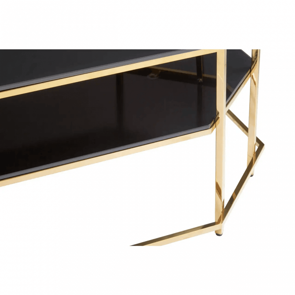 Verrazano Black Tempered Glass Coffee Table
