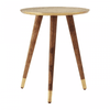 Nomad Metal And Gold Finish Carve Side Table