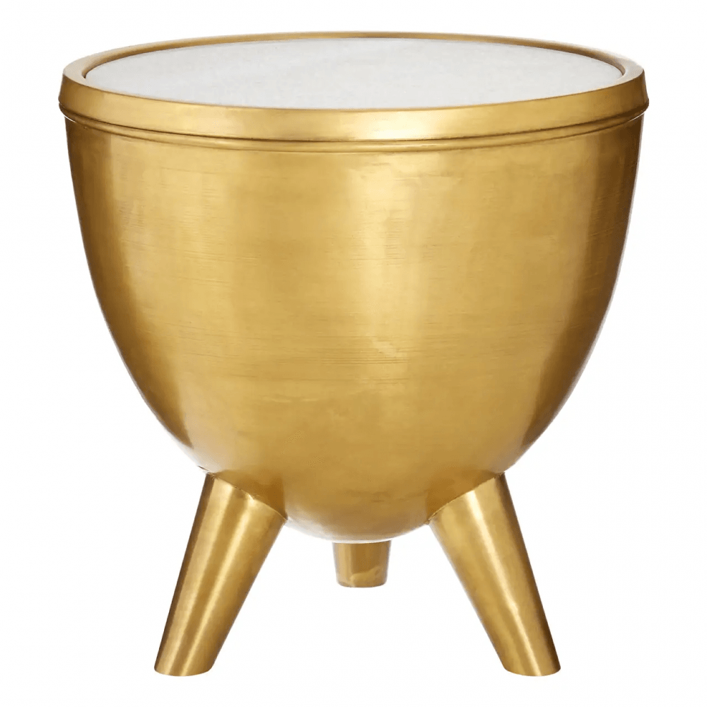 Creston Brass Marble Top Table