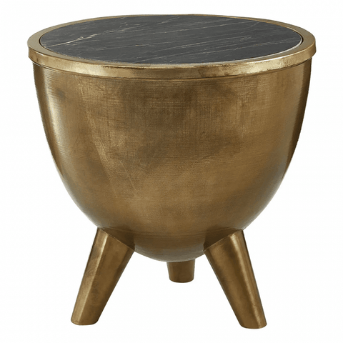 Creston Black Marble Top Table