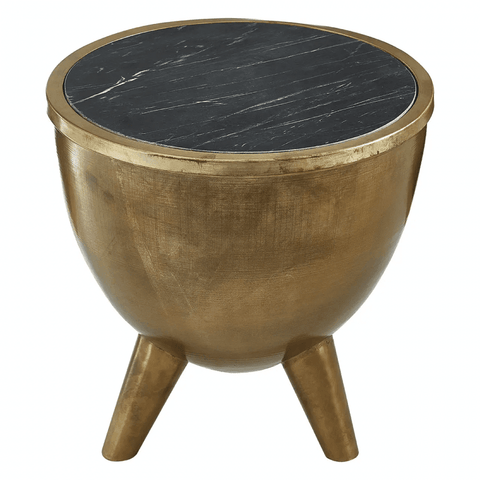 Creston Black Marble Top Table