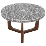Meridian Round Coffee Table in Mother of Pearl Design Detail