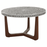 Meridian Round Coffee Table in Mother of Pearl Design Detail
