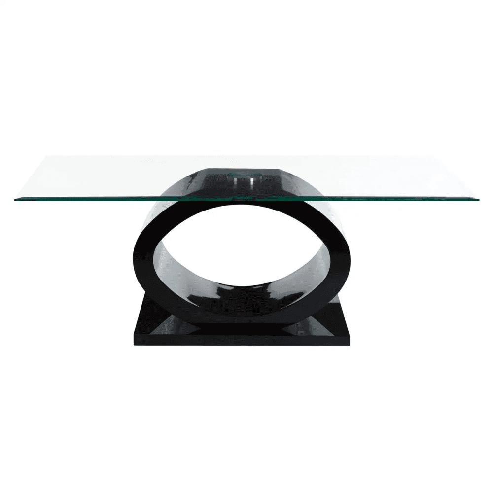Nova O Shaped Coffee Table With Black Base
