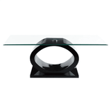 Nova O Shaped Coffee Table With Black Base