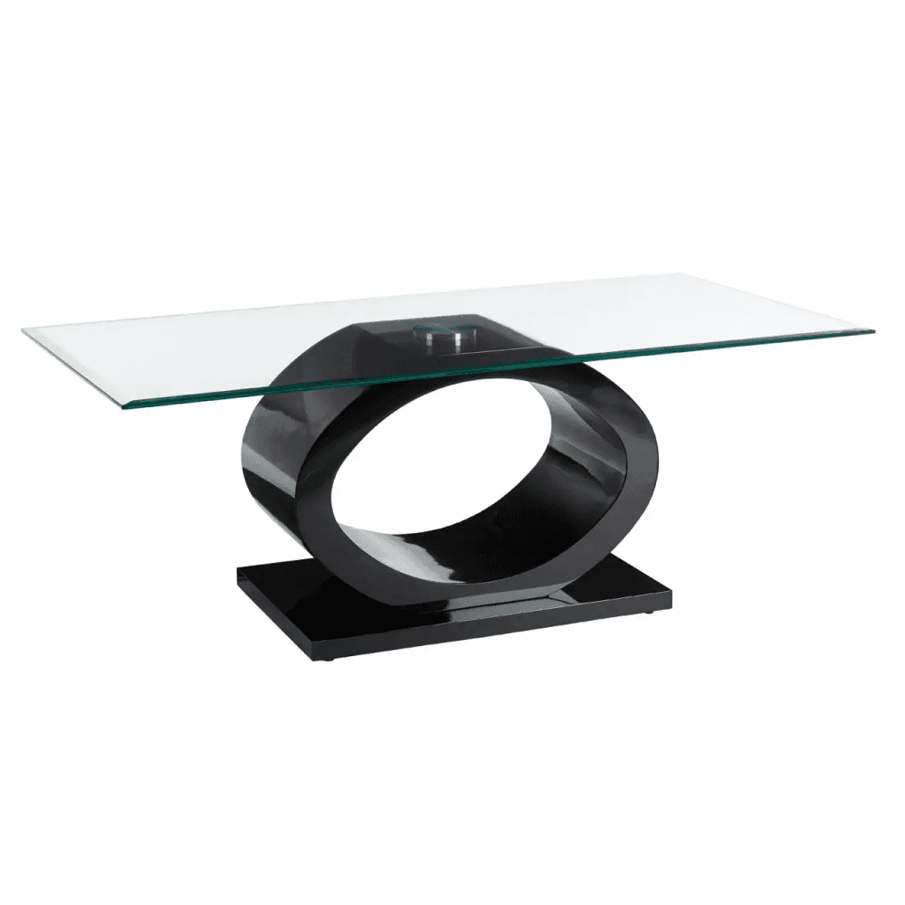 Nova O Shaped Coffee Table With Black Base