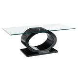Nova O Shaped Coffee Table With Black Base