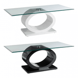 Nova O Shaped Coffee Table With Black Base