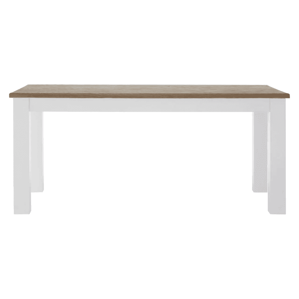 Kensington Oak Top White Dining Table
