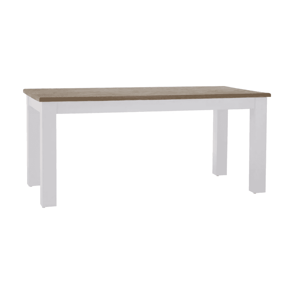 Kensington Oak Top White Dining Table