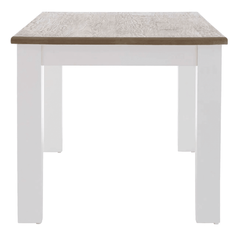 Kensington Oak Top White Dining Table