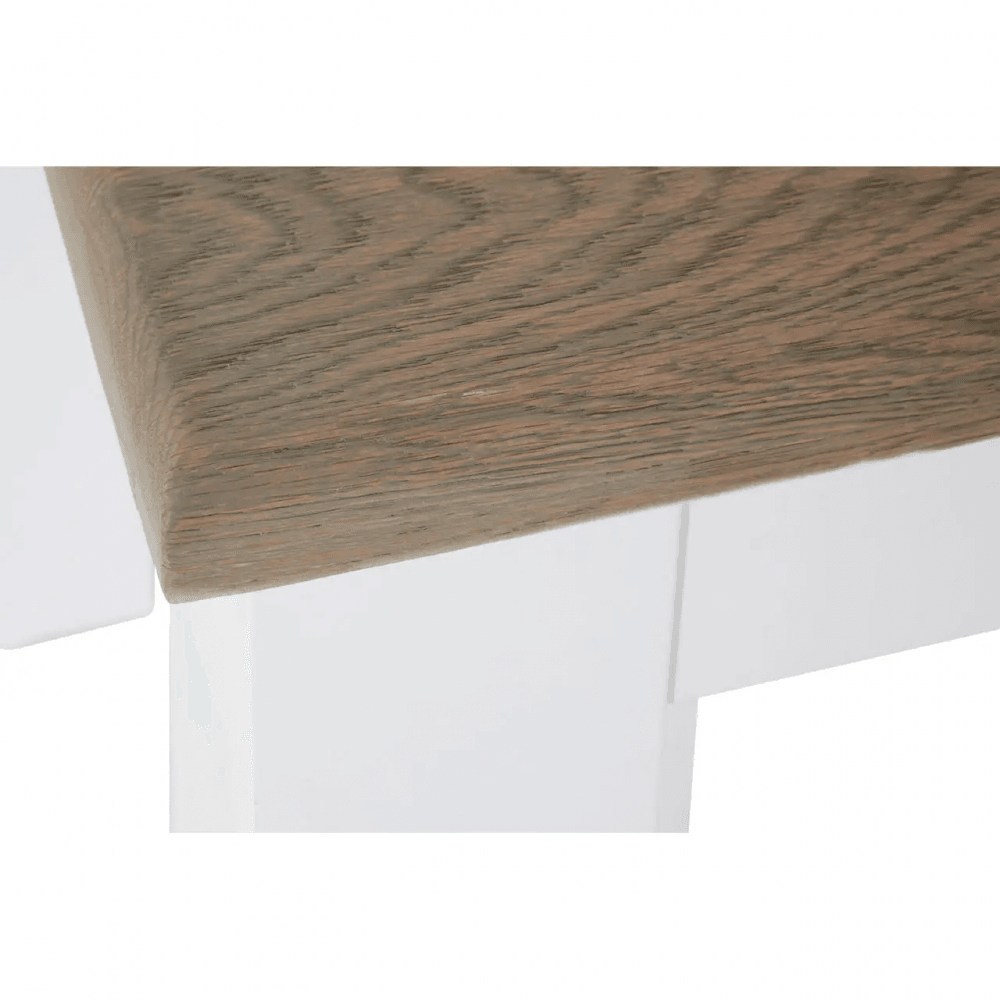 Kensington Oak Top White Dining Table