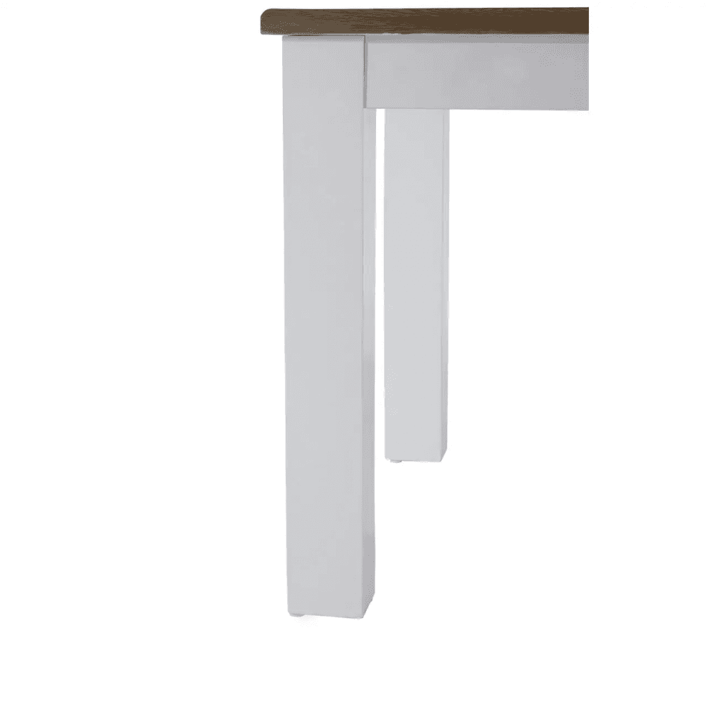 Kensington Oak Top White Dining Table