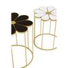 Lila Set Of Two Black And White Petal Tables