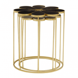 Lila Set Of Two Black And White Petal Tables