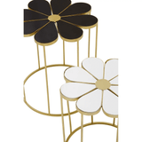Lila Set Of Two Black And White Petal Tables