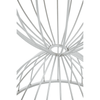 Giselle Hourglass Mirrored Top Silver Frame Side Table