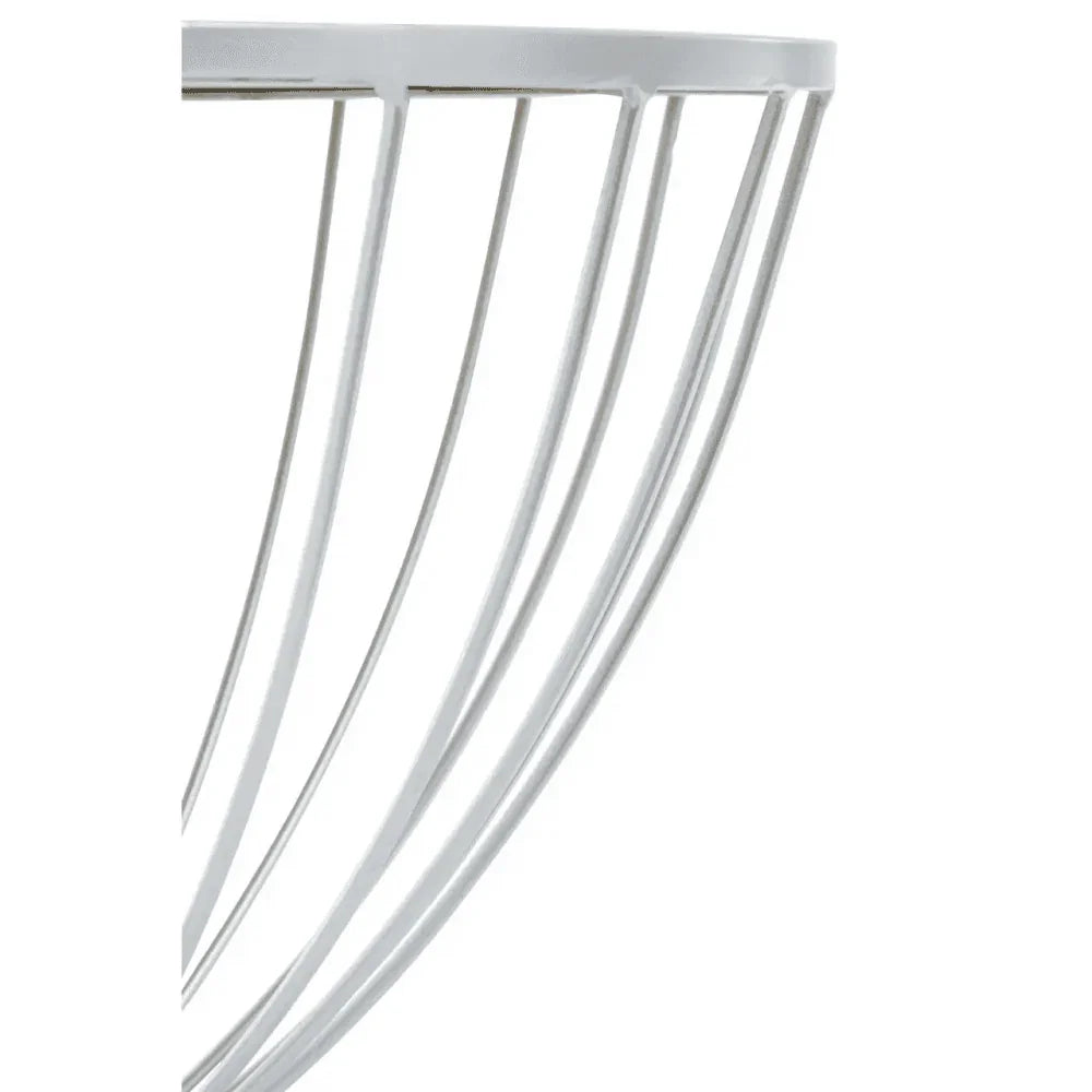 Giselle Hourglass Mirrored Top Silver Frame Side Table