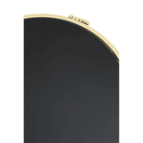 Giselle Round End Table Black Mirror And Gold Frame