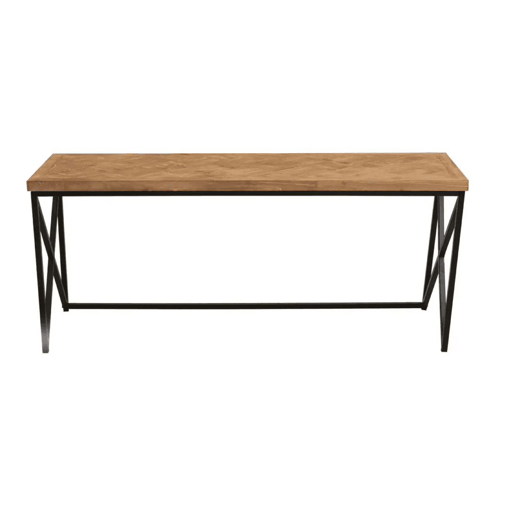 Beckford Coffee Table With Black Iron Frame