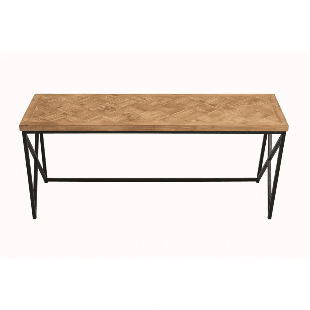 Beckford Coffee Table With Black Iron Frame