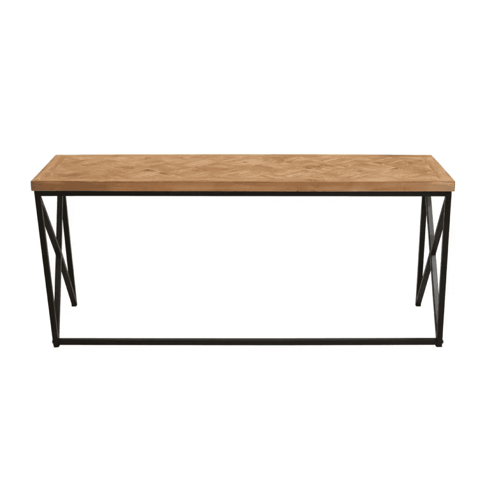 Beckford Coffee Table With Black Iron Frame