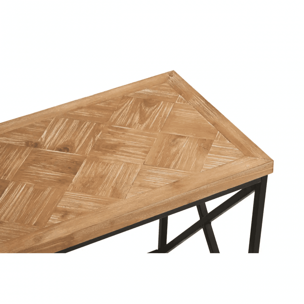 Beckford Coffee Table With Black Iron Frame