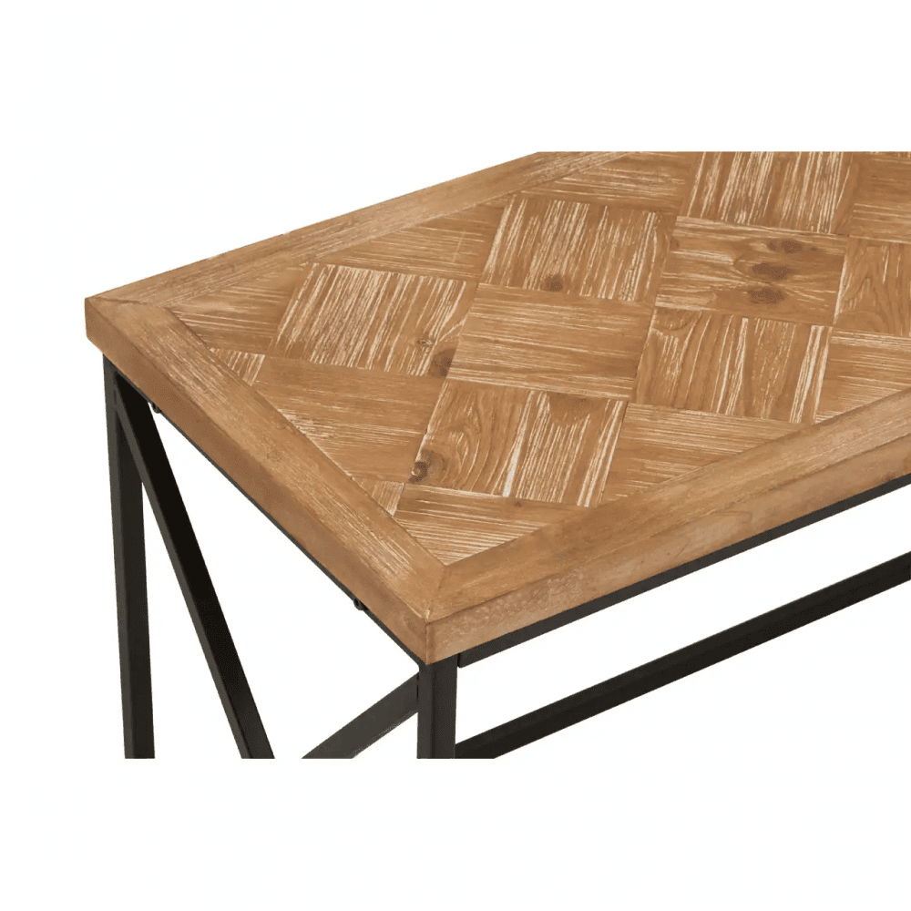 Beckford Coffee Table With Black Iron Frame