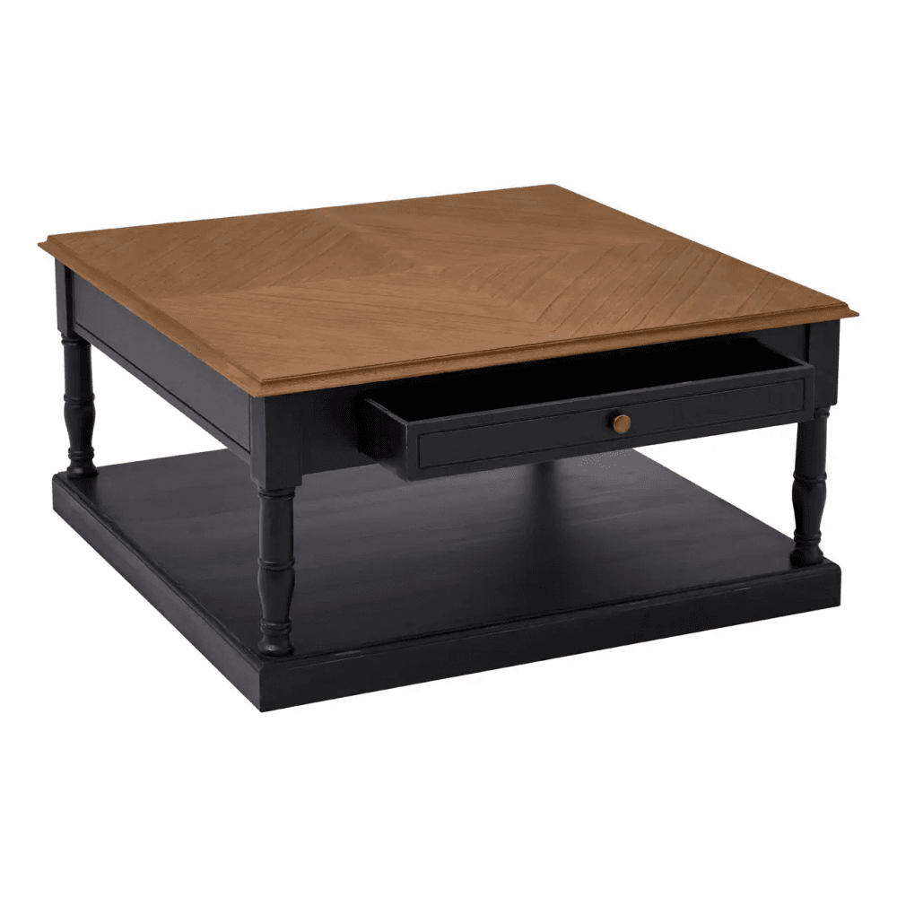 Arden 1 Drawer Black Coffee Table