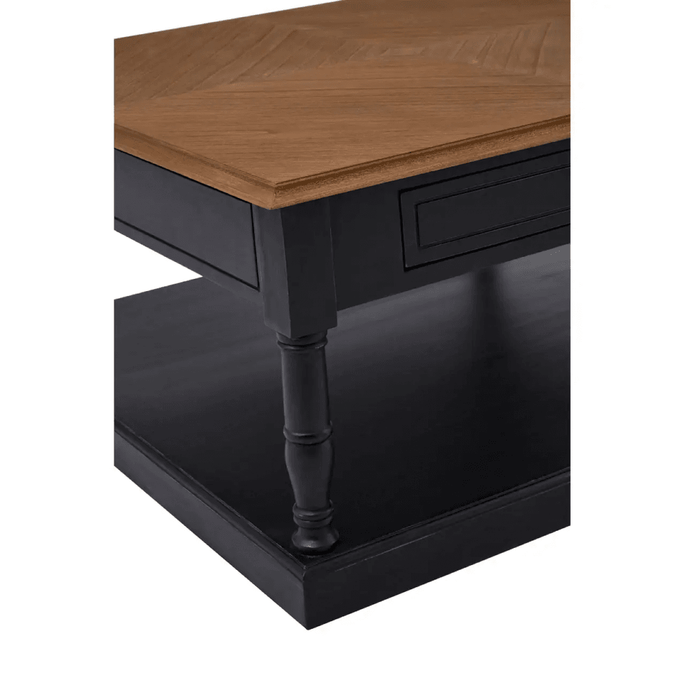 Arden 1 Drawer Black Coffee Table