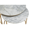 Aurelia Nest Of 2 White Marble Coffee Tables