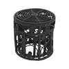Jaxon Set Of Two Black Natural Rattan Tables