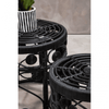Jaxon Set Of Two Black Natural Rattan Tables