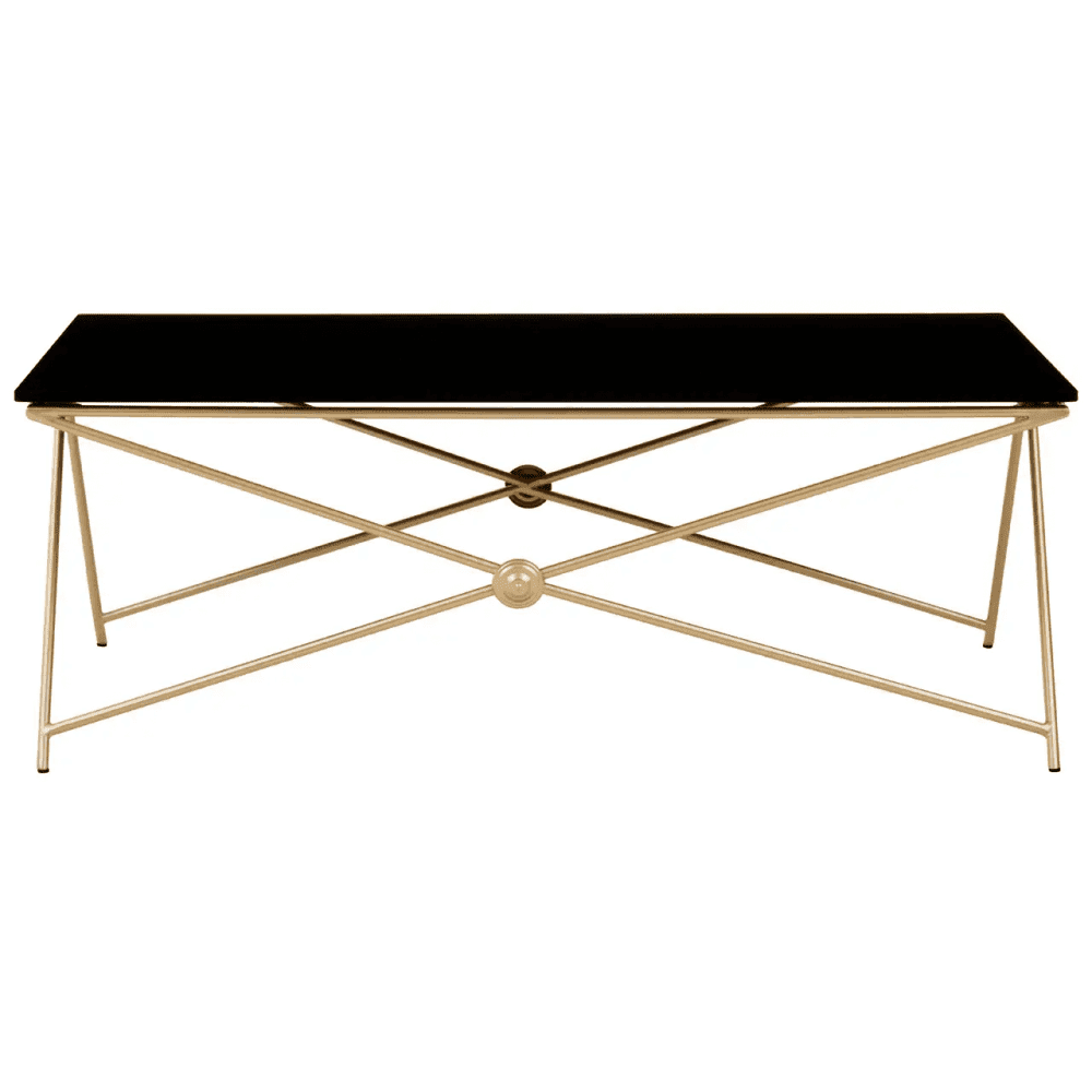 Vesper Gold Finish Coffee Table