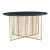 Avery Green Marble And Gold Frame Coffee Table