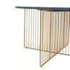 Avery Green Marble And Gold Frame Coffee Table