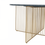 Avery Green Marble And Gold Frame Coffee Table