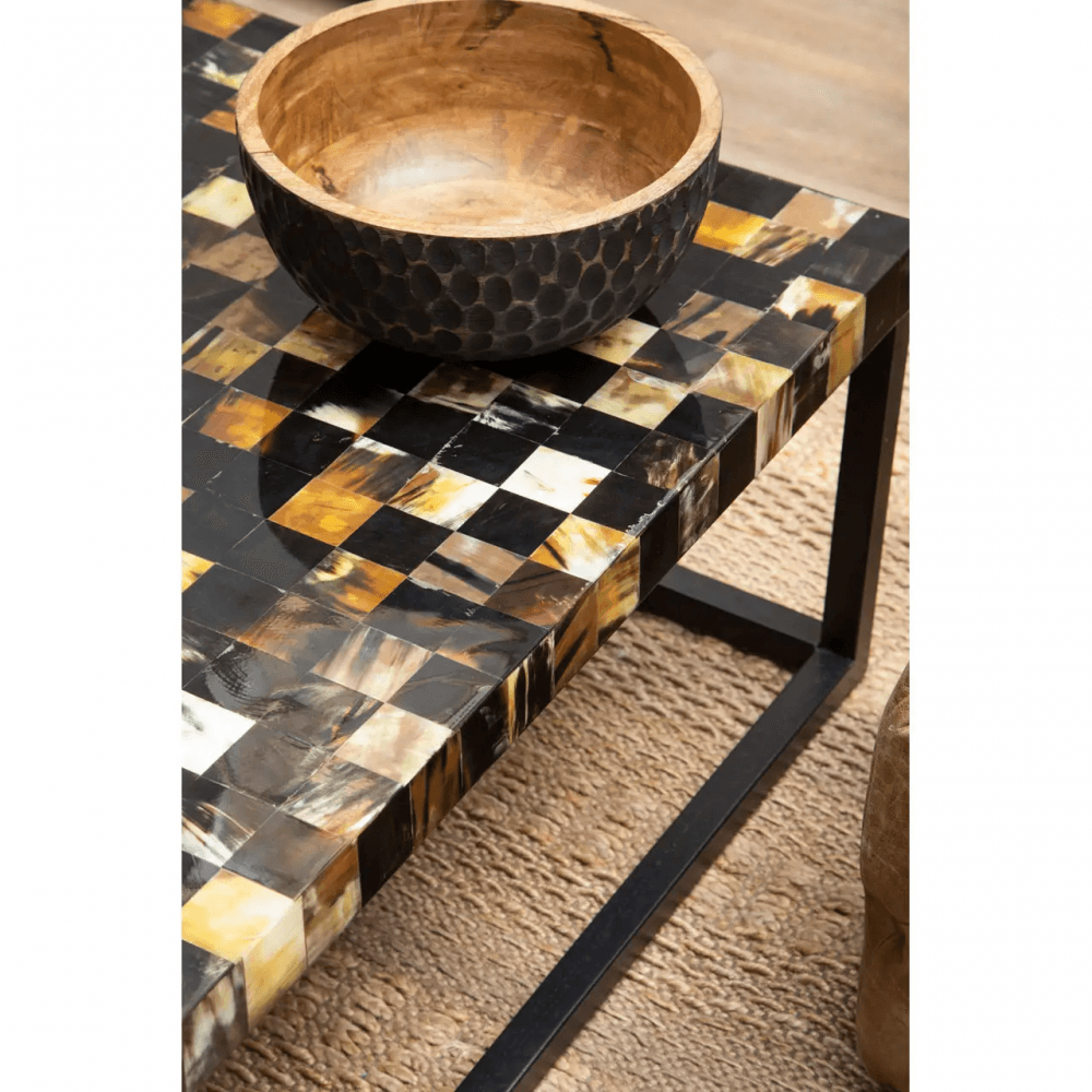 Shelby Mother of Pearl top Square Coffee Table
